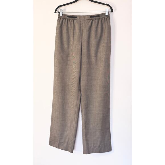 Celine Women's Gray Wool-Silk Blend Straight Pants - Picture 1 of 6